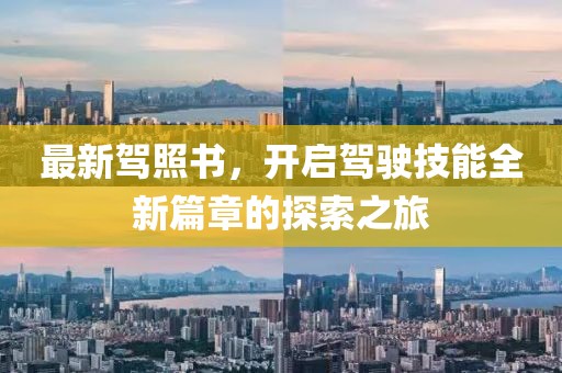 最新駕照書，開啟駕駛技能全新篇章的探索之旅