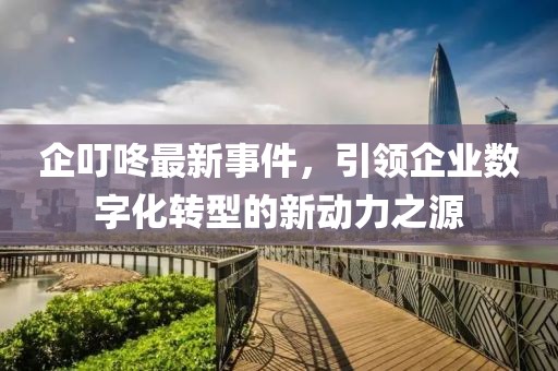 企叮咚最新事件，引領(lǐng)企業(yè)數(shù)字化轉(zhuǎn)型的新動力之源