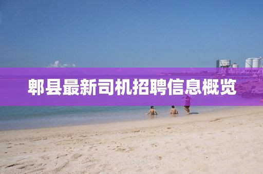 郫縣最新司機(jī)招聘信息概覽