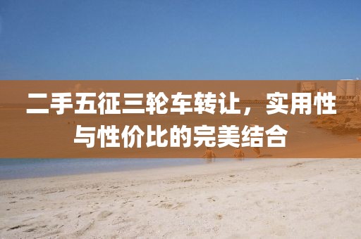 二手五征三輪車轉(zhuǎn)讓，實(shí)用性與性價(jià)比的完美結(jié)合