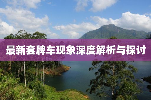 最新套牌車現(xiàn)象深度解析與探討