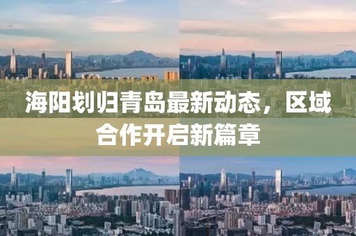 海陽劃歸青島最新動態(tài)，區(qū)域合作開啟新篇章