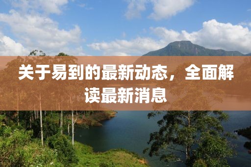 關(guān)于易到的最新動態(tài)，全面解讀最新消息