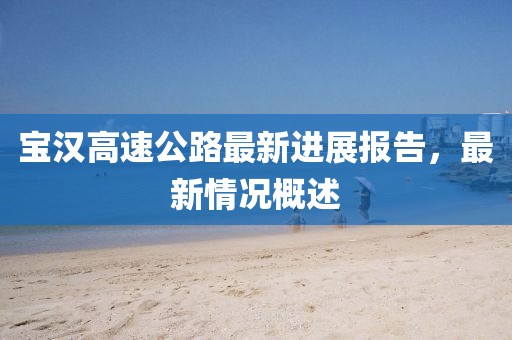 寶漢高速公路最新進展報告，最新情況概述