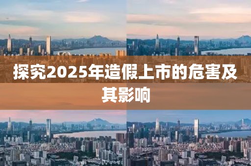 探究2025年造假上市的危害及其影響