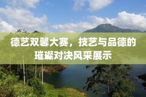 德藝雙馨大賽，技藝與品德的璀璨對(duì)決風(fēng)采展示
