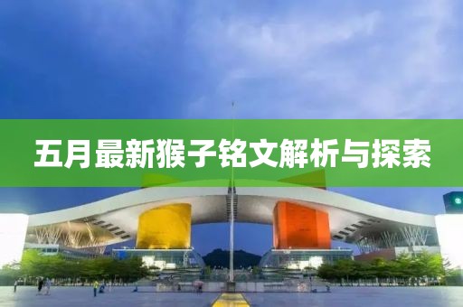 五月最新猴子銘文解析與探索