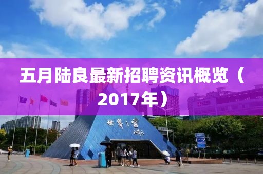 五月陸良最新招聘資訊概覽（2017年）