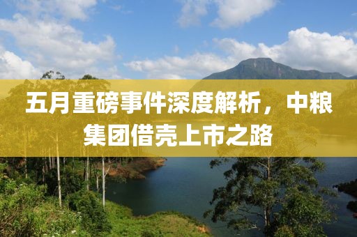 五月重磅事件深度解析，中糧集團借殼上市之路