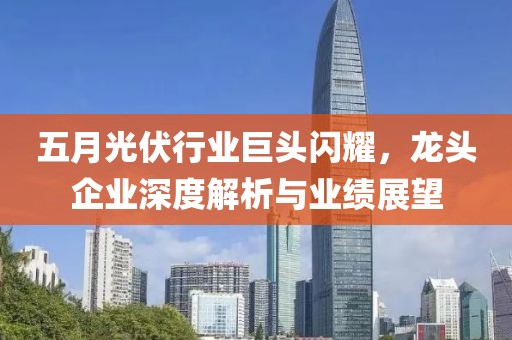 五月光伏行業(yè)巨頭閃耀，龍頭企業(yè)深度解析與業(yè)績展望