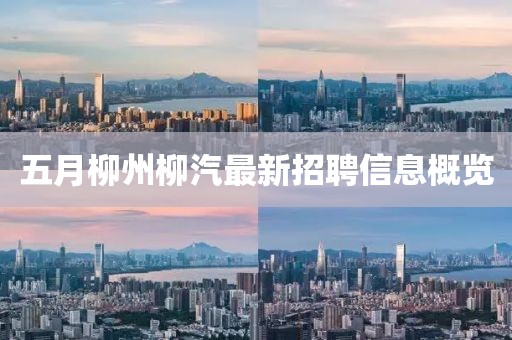 五月柳州柳汽最新招聘信息概覽