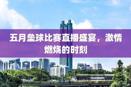 五月壘球比賽直播盛宴，激情燃燒的時(shí)刻