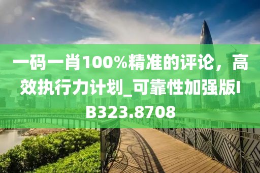 一碼一肖100%精準(zhǔn)的評論，高效執(zhí)行力計劃_可靠性加強版IB323.8708