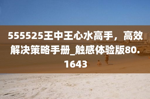 555525王中王心水高手，高效解決策略手冊(cè)_觸感體驗(yàn)版80.1643