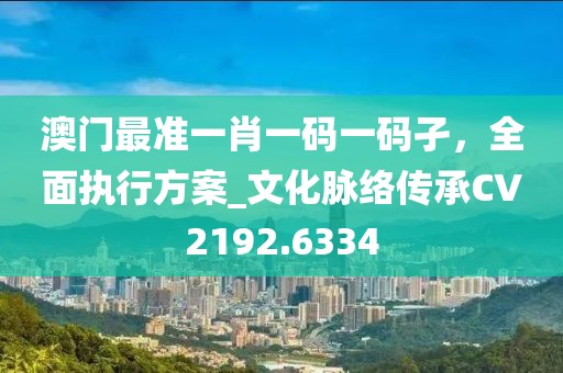 澳門(mén)最準(zhǔn)一肖一碼一碼孑，全面執(zhí)行方案_文化脈絡(luò)傳承CV2192.6334