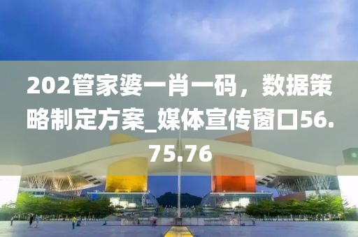 202管家婆一肖一碼，數(shù)據(jù)策略制定方案_媒體宣傳窗口56.75.76